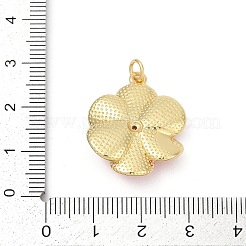 Pendentifs en laiton pavé de zircones cubiques avec émail&nbsp;KK-U062-42G-01