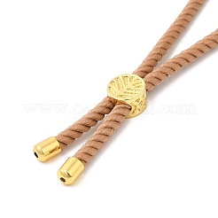Pulseras de plata con cordón de nailon retorcido&nbsp;DIY-B066-03G-21