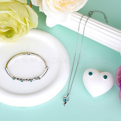 Collana con pendente a torsione di strass e braccialetto di diamanti e orecchini a bottone&nbsp;JEW101H