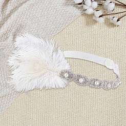 Legierung & Gummi & Strass & Federn & Saatglas & Kunststoff-Stirnbänder&nbsp;OHAR-WH20011-15B