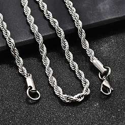 Collane a catena in acciaio inossidabile 304 alla moda da uomo resistenti all'ossidazione&nbsp;NJEW-M072-D-02