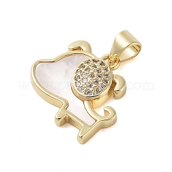 Pendentifs en laiton zircon cubique transparent&nbsp;KK-I712-41G