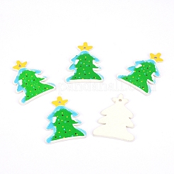 Pendentifs en bois imprimées&nbsp;WOOD-WH0104-03