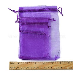 30 Stück 4 Stile rechteckige Organzabeutel Schmuckaufbewahrungsbeutel Hochzeitsgeschenk Party Mesh Kordelzug Geschenk&nbsp;OP-FS0001-01E