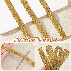 Ruban dentelle ondulée polyester 11 m&nbsp;OCOR-WH0088-26B