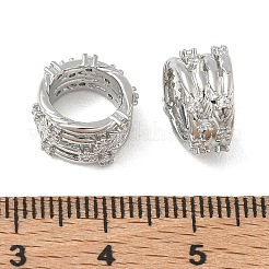 Messing Micro Pave klare Zirkonia Perlen&nbsp;CU-CBAC675-07P