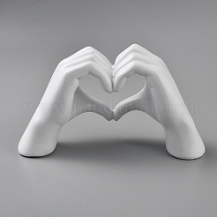 Decorazioni per esposizione mani a forma di cuore in resina&nbsp;AJEW-WH0270-622B