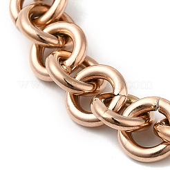 Bracelets à chaîne rolo en acier inoxydable 304 avec placage ionique (IP)&nbsp;BJEW-F433-01RG