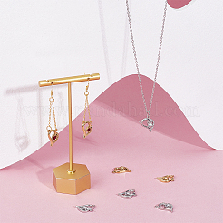 8 colgante de acero inoxidable 304 de 2 colores con rhinestone.&nbsp;STAS-UN0045-44