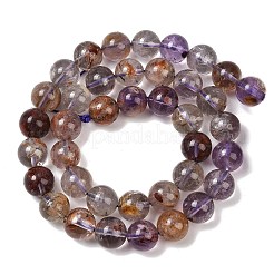 Perles et brins de quartz fantôme violet naturel (lodolite)&nbsp;G-R446-10mm-01A