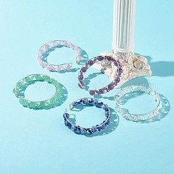 Conjunto de brazaletes curativos de reiki con cuentas de piedras preciosas mixtas naturales y sintéticas para niñas y mujeres&nbsp;X1-BJEW-TA00023