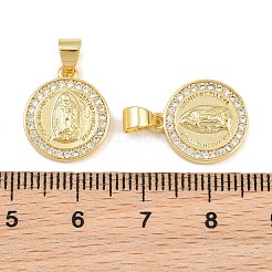 Pendentifs en laiton zircon cubique transparent&nbsp;CU-CBAFB88-02G