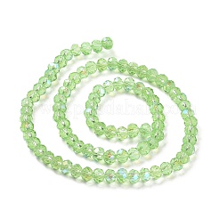 Chapelets de perles en verre électroplaqué&nbsp;EGLA-A034-T6mm-L17