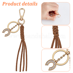2 porte-clés en cordon imitation daim et alliage&nbsp;KEYC-GA00018