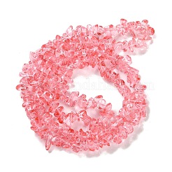 Chapelets de perles en verre transparentes peintes par pulvérisation&nbsp;X-GLAA-P060-01B-06