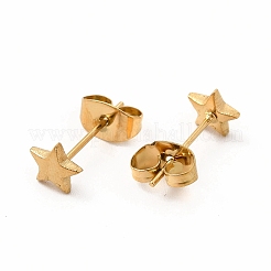 Orecchini a forma di stella in acciaio inossidabile 304 per donna&nbsp;EJEW-C004-02G