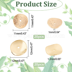 Perline distanziatrici in ottone da 40 pz 2 stili&nbsp;KK-GA0001-28