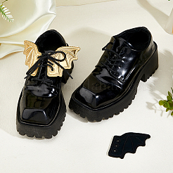2 paire de décorations de chaussures en cuir en forme d'aile de chauve-souris de 2 couleurs&nbsp;FIND-FH0011-51
