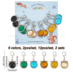Acryl-Strass-Katzenkopf-Charm-Verschlussstichmarkierungen&nbsp;HJEW-PH01833