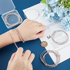 20 Stück 2 Farben Edelstahl Satellitenketten Stretch-Armbänder Set für Frauen&nbsp;BJEW-UN0001-35