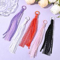 5 pz 5 colori cordoncino in poliestere pizzo pendenti decorazioni&nbsp;HJEW-JM04332