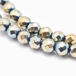 Chapelets de perles en hématite synthétique sans magnétiques&nbsp;X-G-L486-C-19