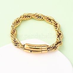 Bracelets à chaîne en acier inoxydable 304 pour hommes et femmes&nbsp;BJEW-C124-03B-G