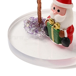 Decorazioni per alberi di natale con scaglie di quarzo rosa naturale&nbsp;DJEW-K028-03E