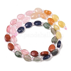 Colliers de perles en verre de quartz cerise&nbsp;G-Z135-A10