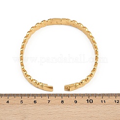 Brazaletes con bisagras de acero inoxidable 304 para mujer&nbsp;BJEW-C114-08G