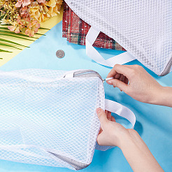 3 sac à linge en maille polyester avec fermeture éclair et poignées&nbsp;ABAG-TA0002-19
