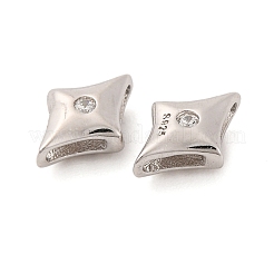 925 Schiebeanhänger aus Sterlingsilber mit Mikropflaster und klarem Zirkonia&nbsp;STER-P061-02A-P