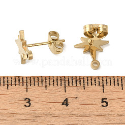 Ionenplattierung (IP) 304 Edelstahl Ohrstecker Zubehörse&nbsp;X-STAS-I206-57G