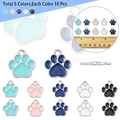 50pcs 5 pendentifs en alliage de couleurs&nbsp;ENAM-FS0002-29