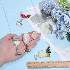 4 pieza de accesorios de adorno de tela de fieltro para cóctel de 4 estilos&nbsp;DIY-PH0038-33