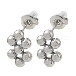 Pendientes de botón redondos de acero inoxidable 304&nbsp;LS-SA-CBA5A9C-02P