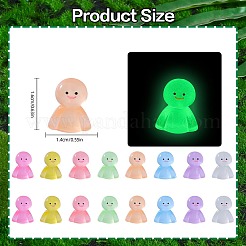 80 pièce d'ornements de poupée en résine lumineuse de 8 couleurs&nbsp;RESI-SZ0003-49