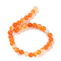 Chapelets de perles en agate à rayures naturelles/agates à bandes&nbsp;G-Z060-A01-A03