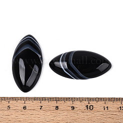Natürlicher schwarzer Achat (gefärbt und erhitzt) Cabochons&nbsp;G-T144-78A