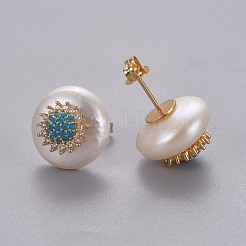 Orecchini di perle naturali&nbsp;EJEW-L231-23D