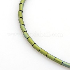 Electroplate smerigliato non magnetici ematite sintetico fili di perline&nbsp;G-O008-19F