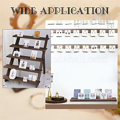 Présentoirs de boucles d'oreilles en bois à 3 emplacement&nbsp;ODIS-WH0029-60-WH