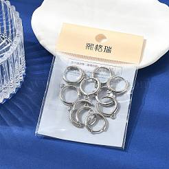 Accessoires de boucles d'oreilles créoles en laiton Shegrace avec micro-pavé de zirconiums cubiques transparents&nbsp;XGR0155P-95P