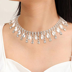 Kristall-Strass-Cup-Kette aus Eisen&nbsp;CH-CW0001-02