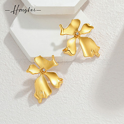 Boucles d'oreilles à tige en acier inoxydable 304 et strass en cristal&nbsp;WGA93F3-01