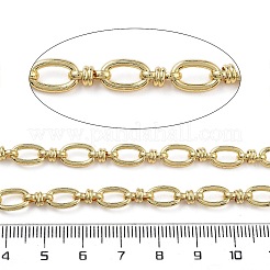 Chaînes à maillons ovales en laiton plaqué en rack&nbsp;CHC-G023-10G