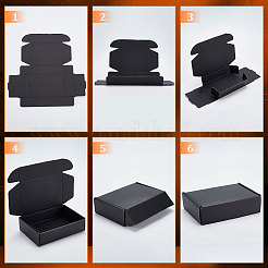 Boîtes d'expédition en carton pliables&nbsp;CON-WH0098-07