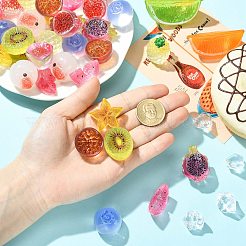 40 pz 10 stili di decorazioni per esposizioni di sculture di frutta in resina&nbsp;DJEW-CJZ0001-008