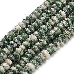 Natürliche grüne Fleck Jaspis Perlen Stränge&nbsp;G-L635-A20-4x2mm