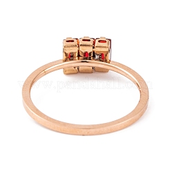 Bague en acier inoxydable 304 avec revêtement PVD sous vide&nbsp;RJEW-C086-04-RG